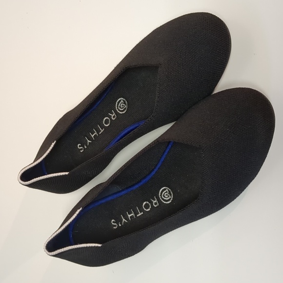 Rothy’s Women’s Black Slip On Round Toe The Flat Size W9.5 - Picture 2 of 7
